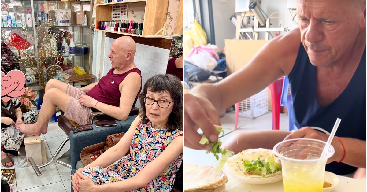 2 tháng “hoà tan” của bố mẹ chồng người Pháp được sui gia Việt Nam dẫn đi tắm sông, đi nhậu, tập nằm võng