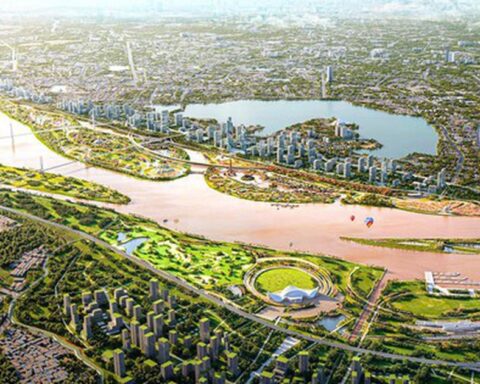 Sau gần 4 tháng khởi công, siêu dự án cảnh quan sông Hồng 855.000 tỷ đồng do Đại Quang Minh – Văn Phú – THACO – T&T – Hòa Phát đầu tư đang làm tới đâu?