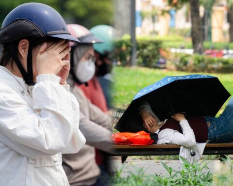 Giữa trưa 38 độ C ở Hà Nội: Công viên biến thành “phòng ngủ trưa” bất đắc dĩ của người lao động