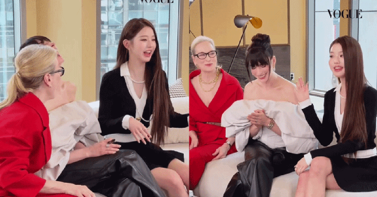 Khung hình viral nhất hôm nay: Jang Won Young đụng độ Anne Hathaway – Meryl Streep, “công chúa Kpop” có bị 2 minh tinh huyền thoại lấn át?