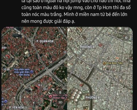 Vì sao nóc nhà Hà Nội toàn màu đỏ còn TP.HCM lại trắng xóa khi nhìn từ trên không?