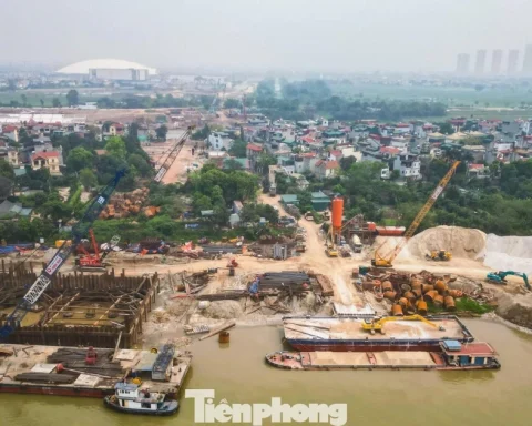 Toàn cảnh tiến độ ‘siêu dự án’ cầu Tứ Liên gần 20.000 tỷ đồng