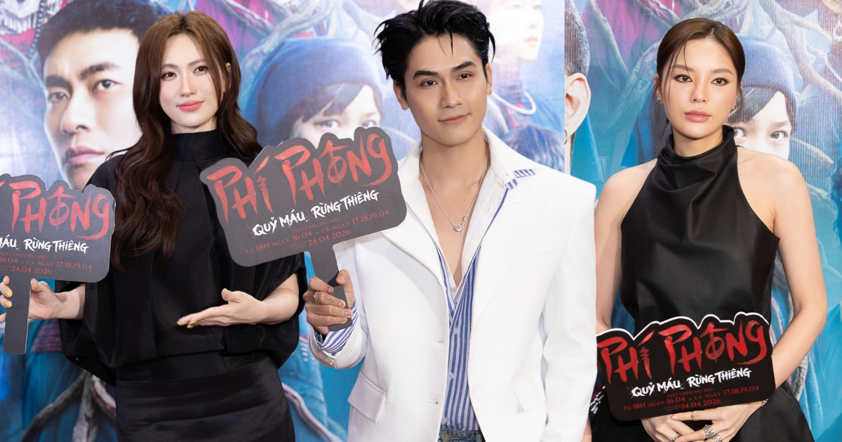 Thảm đỏ Phí Phông: Phương Anh Đào đọ sắc đen với Thiên Ân