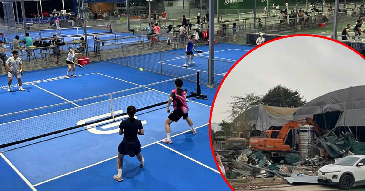Nóng: Cụm 22 sân Pickleball lớn nhất Hà Nội mới khai trương đã bị tháo dỡ