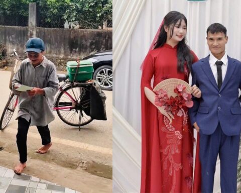 Xúc động clip người cha nhặt rác đạp xe đi mời đám cưới con gái, nhận điều bất ngờ trong ngày vui