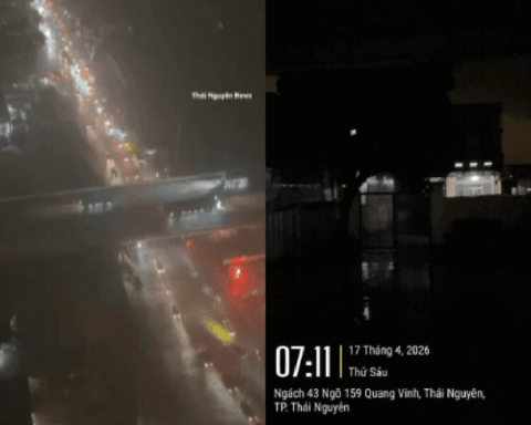 Cảnh tượng kỳ lạ 7h sáng ở Thái Nguyên: Trời vẫn tối đen như mực, người dân phải bật đèn pha di chuyền