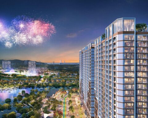 Khung hình “đậm chất điện ảnh” từ ban công căn hộ Onsen 3 Nam Nha Trang