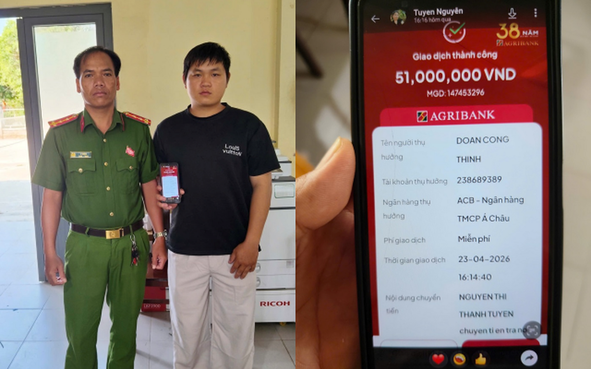Chuyển khoản thành công 51 triệu đồng rồi xin nhận lại nhưng không được: Công an mời một người đàn ông lên làm việc
