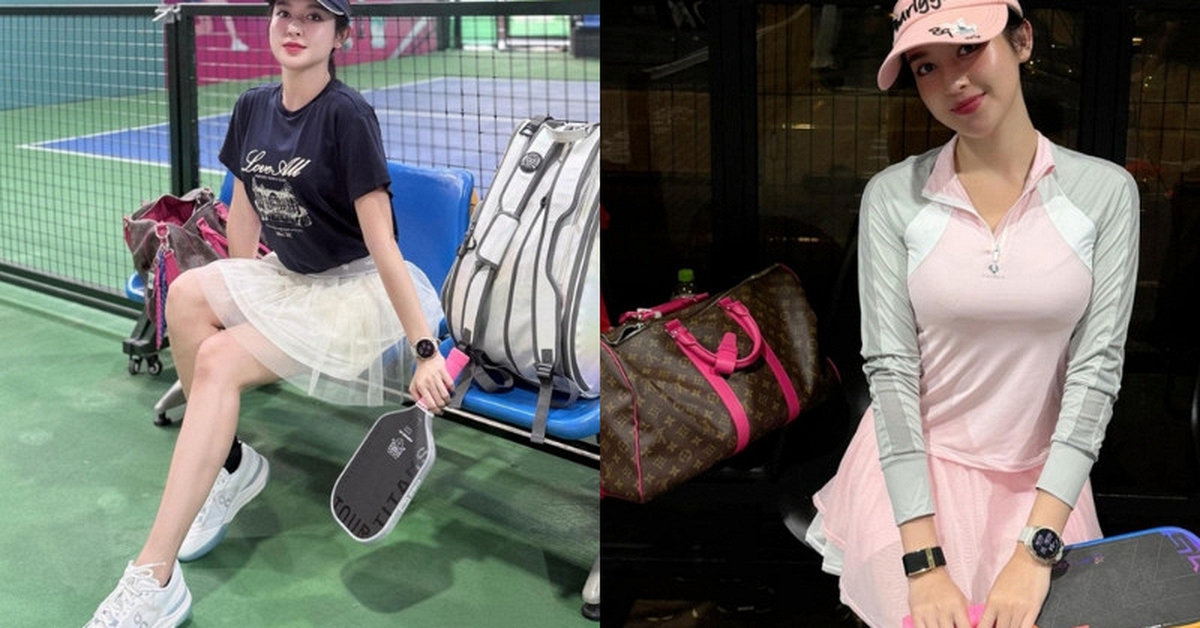 Huyền My đầu tư kho đồ mặc chơi pickleball 7 tiếng một ngày, cả tuần không trùng outfit