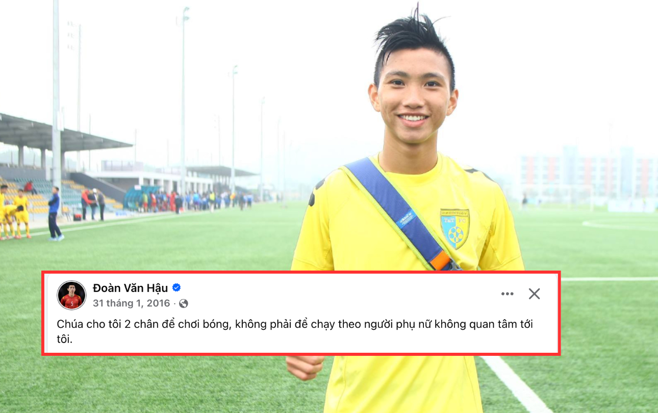 Đoàn Văn Hậu: "Chúa cho tôi 2 chân để chơi bóng, không phải để chạy theo người phụ nữ không quan tâm đến tôi"- Ảnh 1.