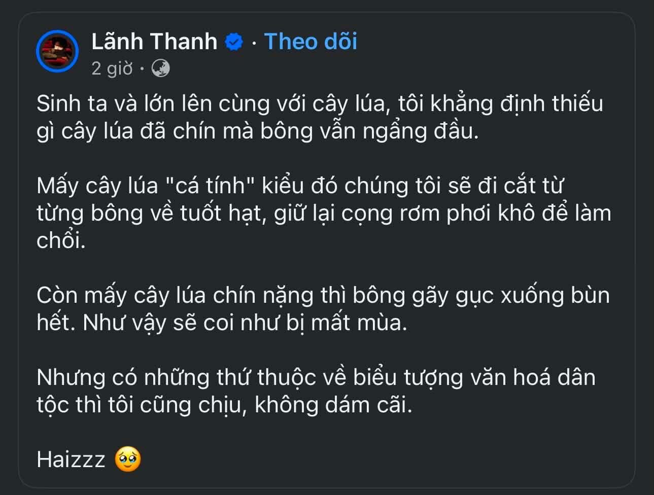 Thêm sao Việt gặp chỉ trích vì nhảy vào tranh cãi cây lúa: 