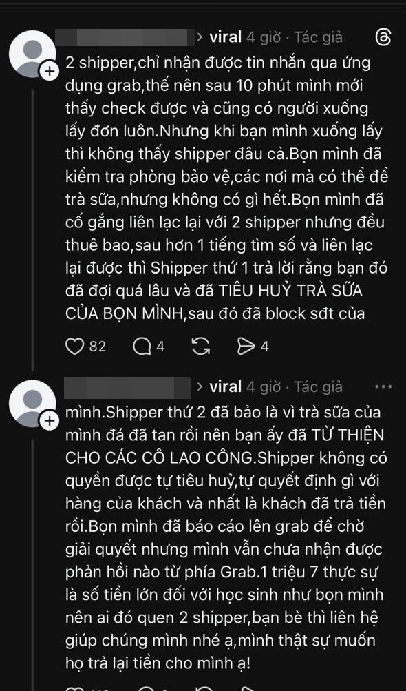 Xôn xao "bài đăng xin lỗi" từ tài khoản nhận là học sinh tố "shipper tự ý tiêu hủy 33 ly trà sữa giá 1,7 triệu"- Ảnh 3.