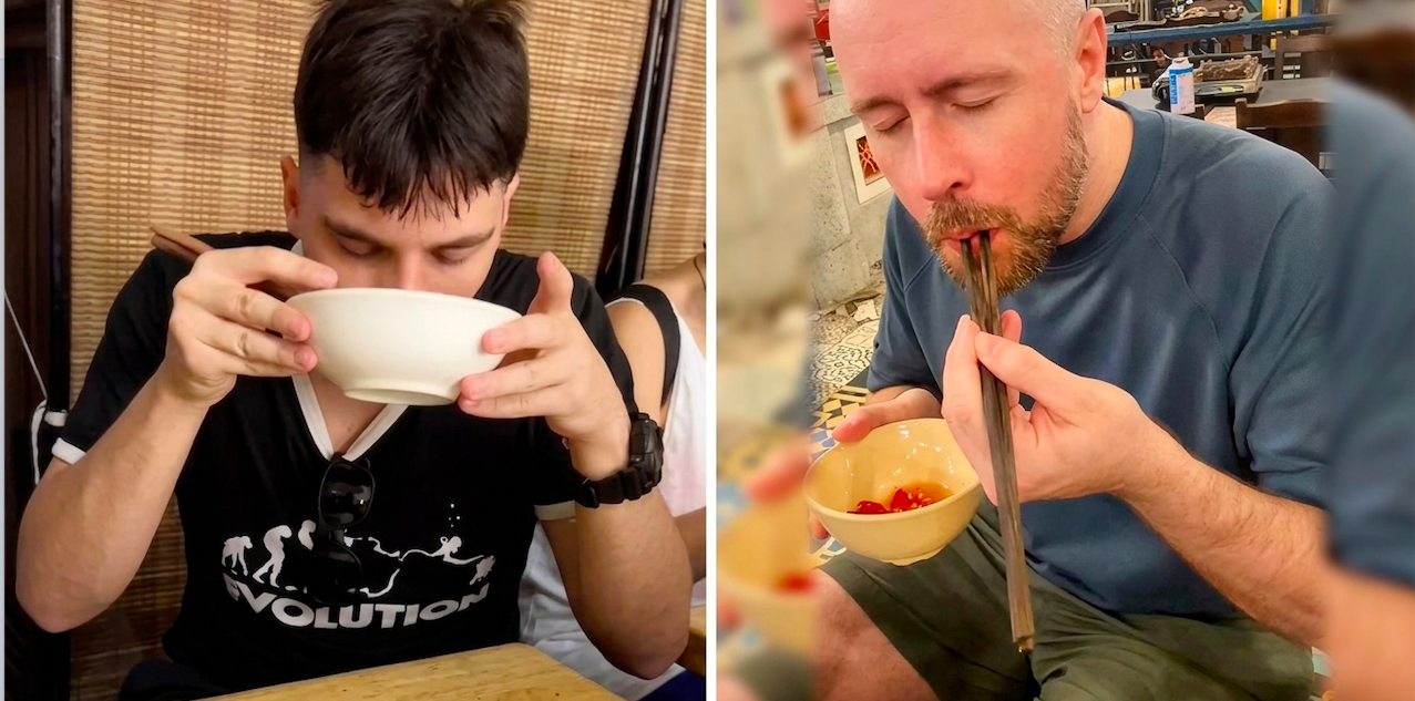 Trổ tài gọi nước mắm Việt Nam trong quán ăn, anh Tây khiến cả bàn được phen cười nghiêng ngả - Ảnh 1.