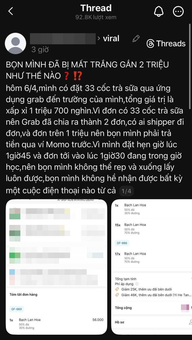 Xôn xao "bài đăng xin lỗi" từ tài khoản nhận là học sinh tố "shipper tự ý tiêu hủy 33 ly trà sữa giá 1,7 triệu"- Ảnh 2.