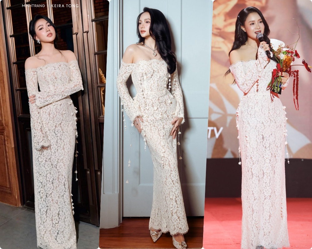 Hoa hậu Hương Giang và nàng thơ "phim giờ vàng VTV" cùng đọ sắc với mẫu đầm ren giá hơn 11 triệu của local brand Việt- Ảnh 12.