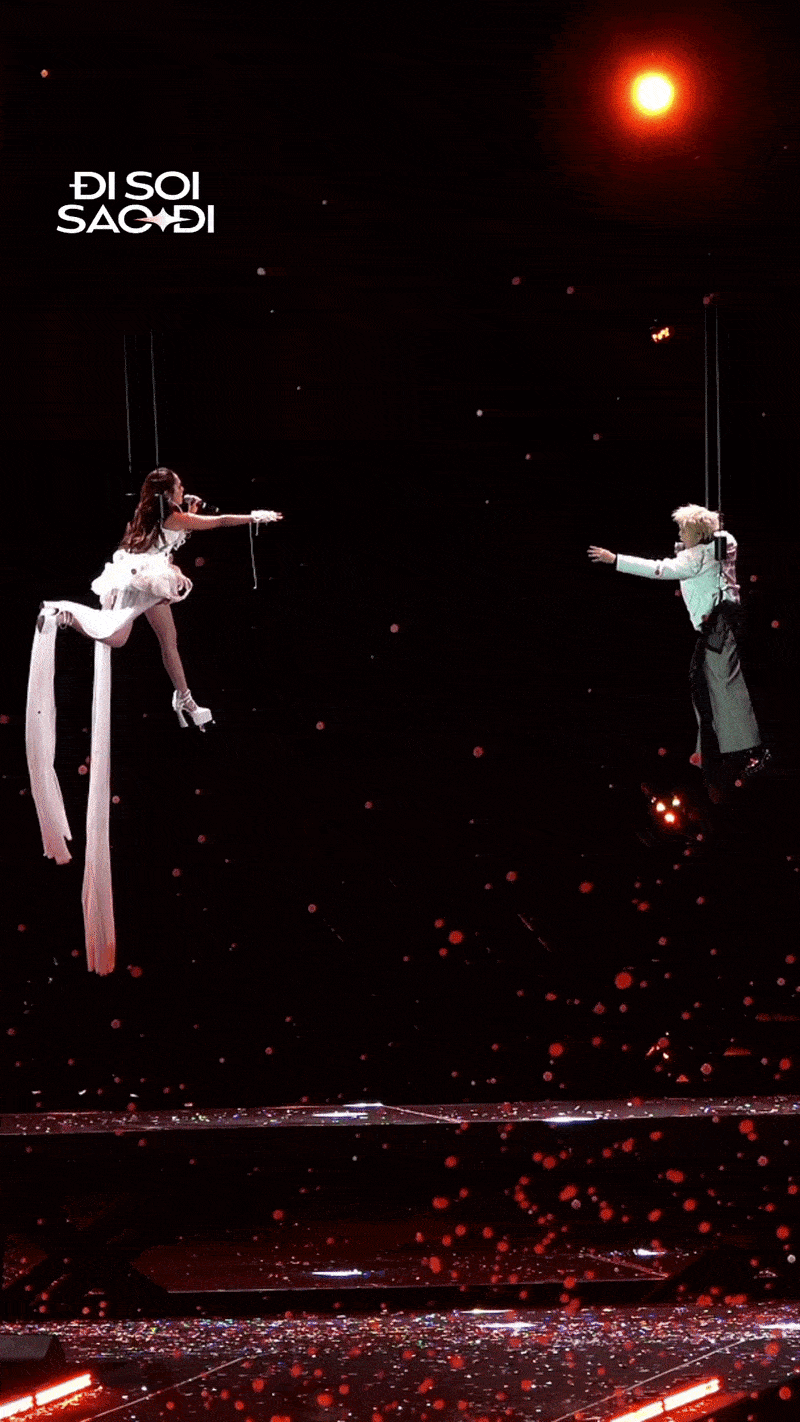 Phương Mỹ Chi lau mồ hôi nhắc từng câu cho RHYDER hát, treo mình trên cao 3m vẫn lên highnote tằng tằng- Ảnh 3.