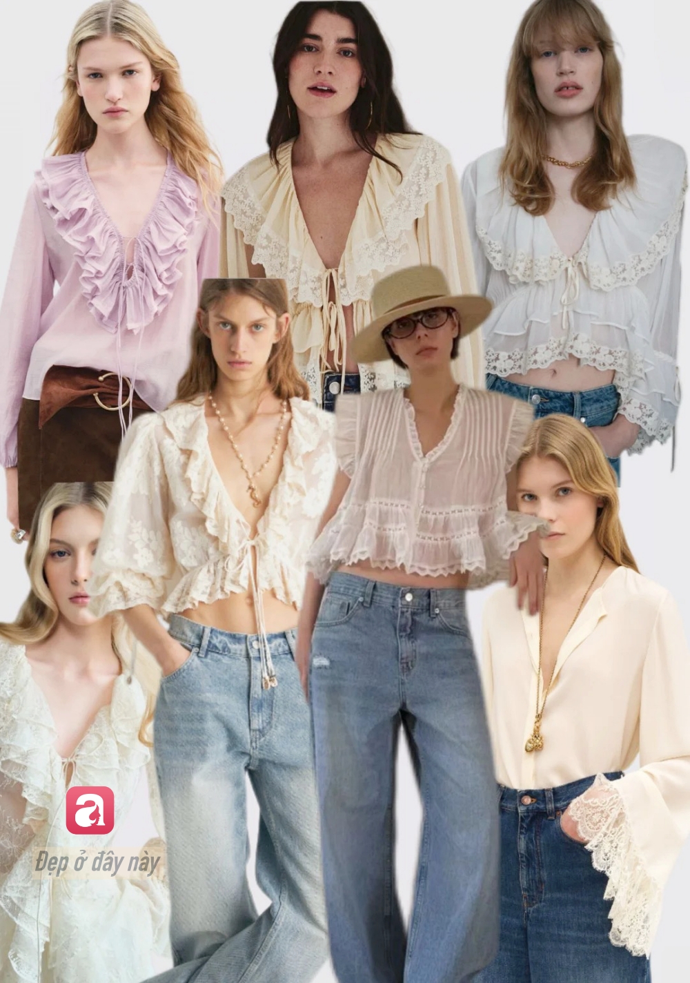 Không cộp mác "bánh bèo": Áo ren bèo nhún hè 2026 được mặc theo cách tinh tế và có gu hơn bao giờ hết- Ảnh 1.