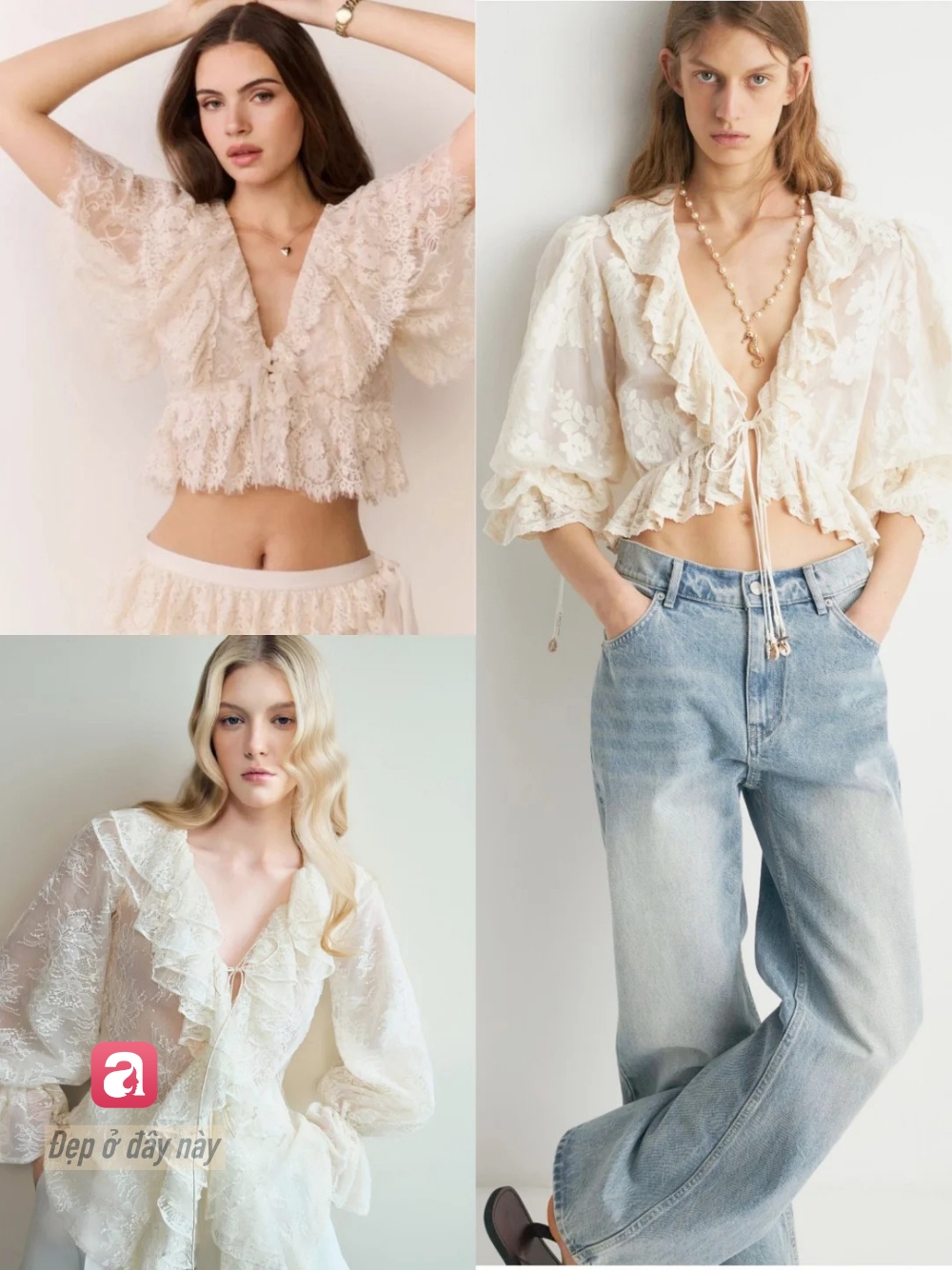 Không cộp mác "bánh bèo": Áo ren bèo nhún hè 2026 được mặc theo cách tinh tế và có gu hơn bao giờ hết- Ảnh 5.