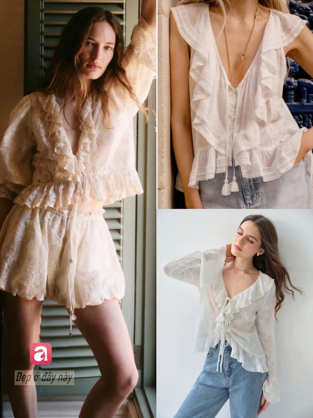 Không cộp mác "bánh bèo": Áo ren bèo nhún hè 2026 được mặc theo cách tinh tế và có gu hơn bao giờ hết- Ảnh 2.