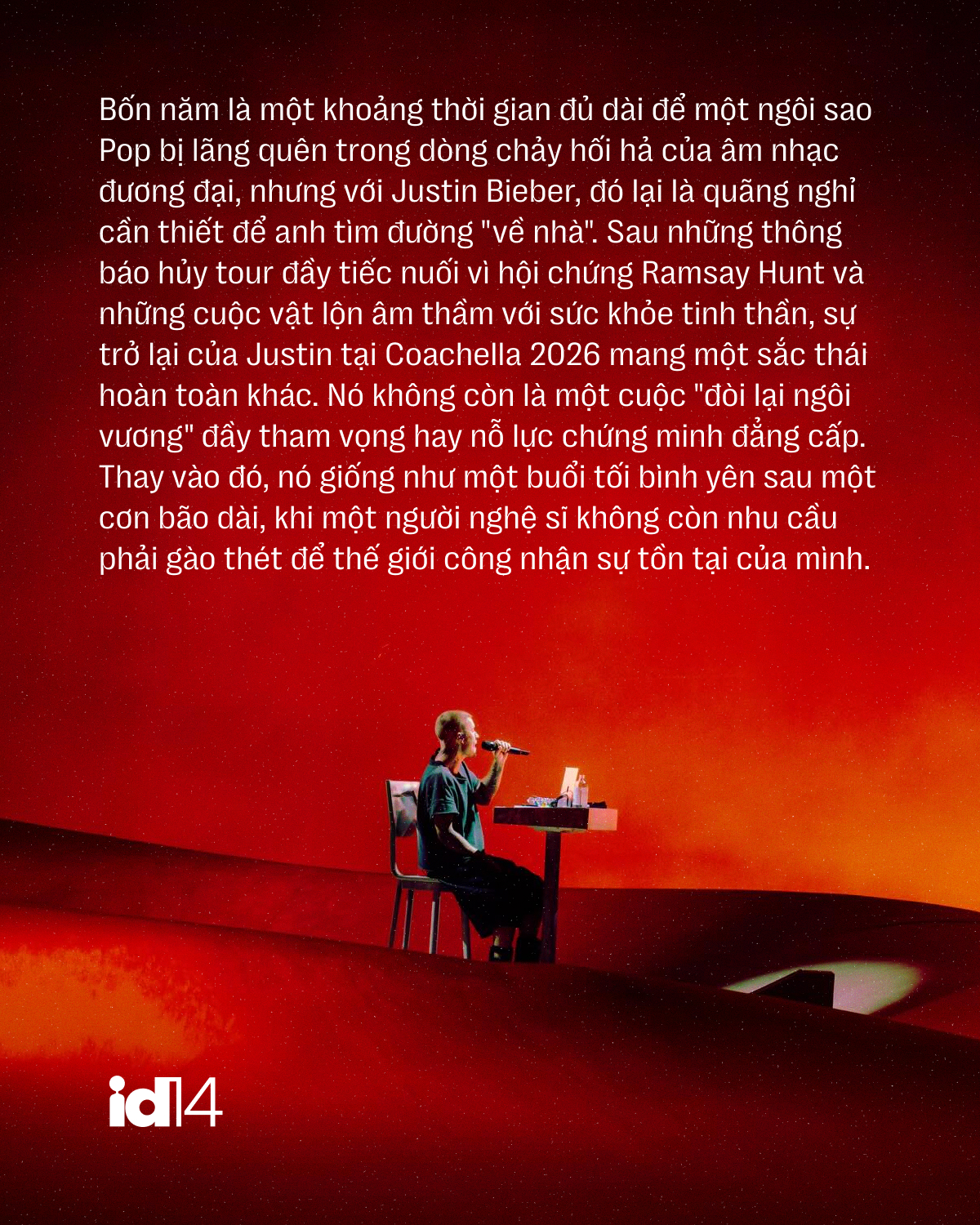 Justin Bieber tại Coachella 2026: Khi Hoàng tử nhạc Pop không còn nợ thế giới này bất cứ điều gì - Ảnh 5.