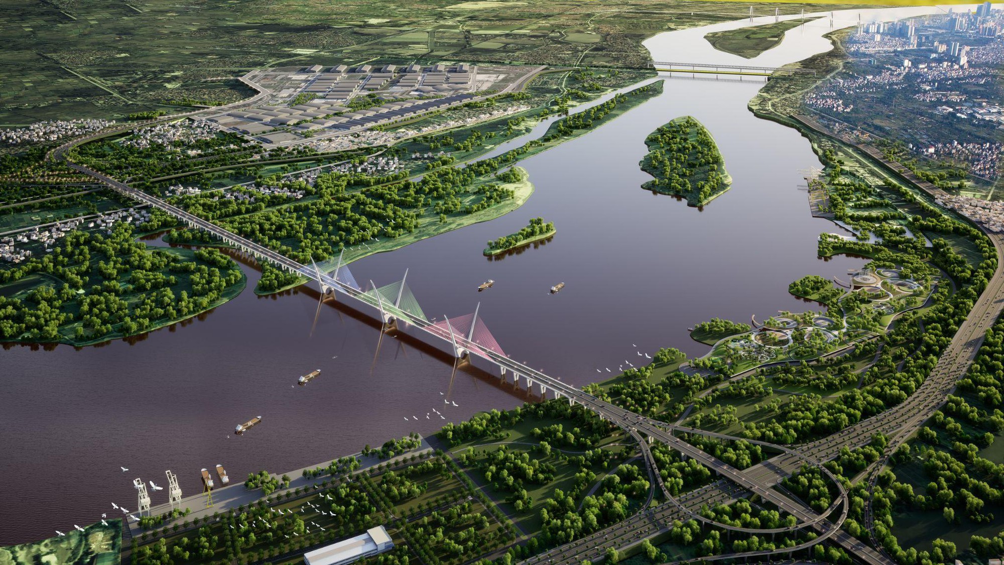 Dự án hàng hiệu của Sunshine Group đón “cú hích” từ cầu Thượng Cát, Hồng Hà - Ảnh 1. Dự án hàng hiệu của Sunshine Group đón “cú hích” từ cầu Thượng Cát, Hồng Hà - Ảnh 1.