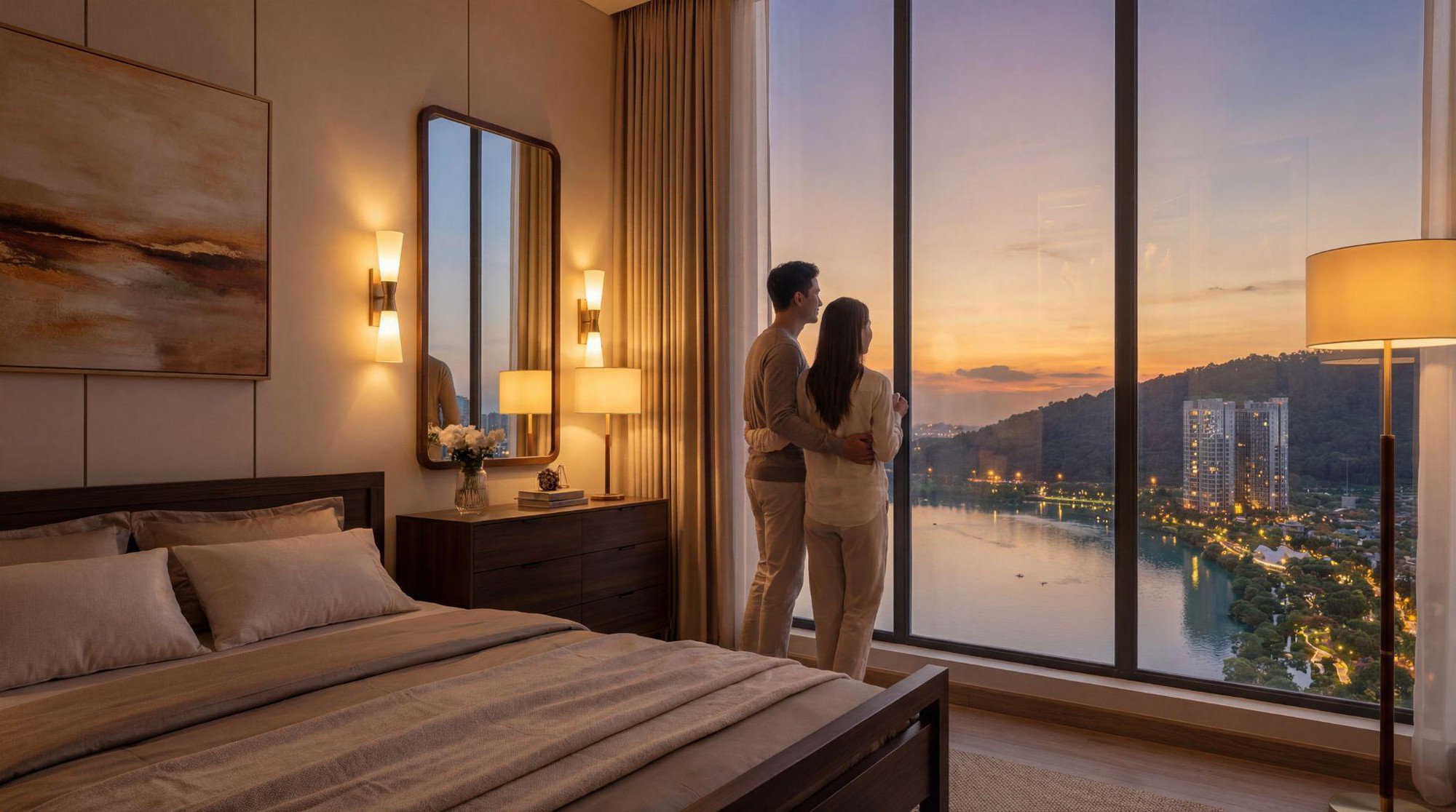 Khung hình “đậm chất điện ảnh” từ ban công căn hộ Onsen 3 Nam Nha Trang - Ảnh 1.