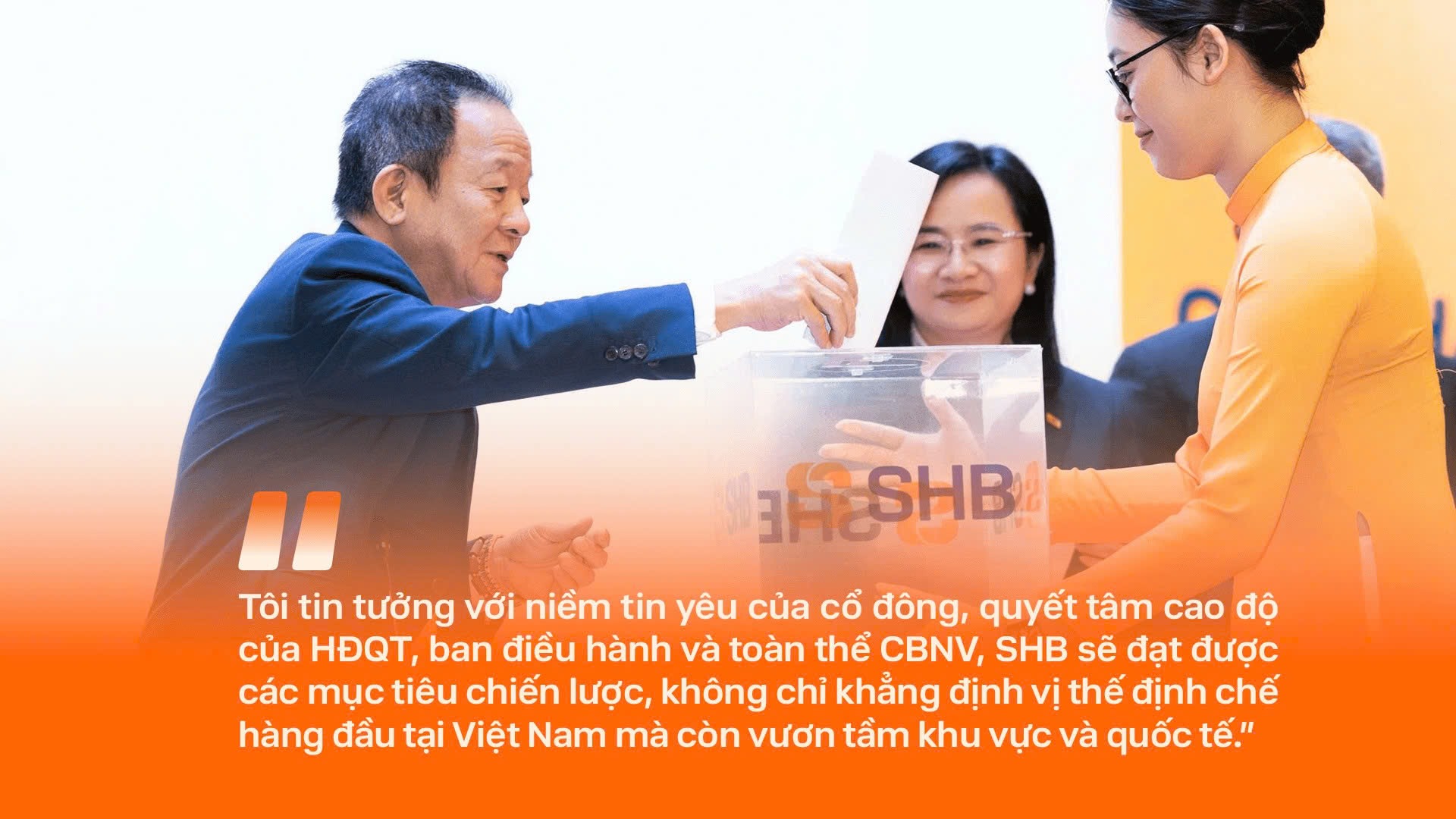 Những câu nói ấn tượng của Chủ tịch HĐQT SHB Đỗ Quang Hiển tại ĐHĐCĐ 2026 - Ảnh 2.