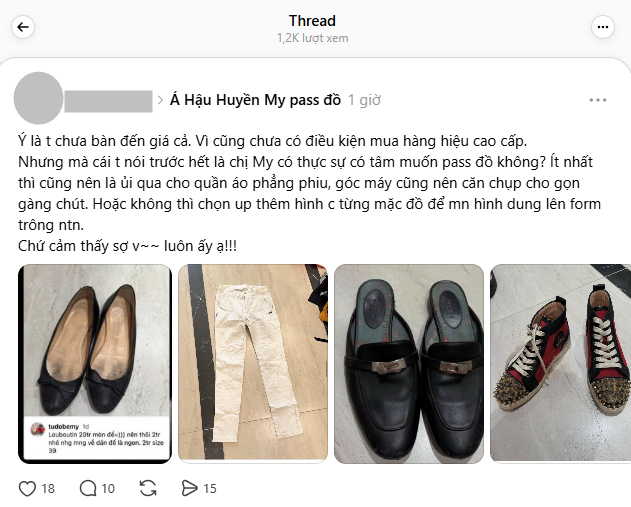 Á hậu Huyền My lên tiếng về ồn ào pass đồ hiệu trông 