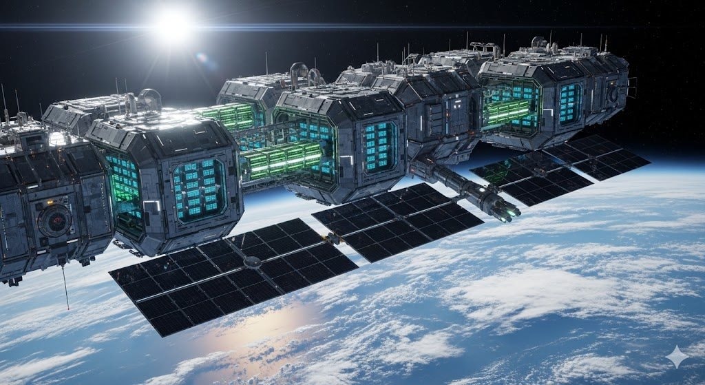 1 triệu siêu máy tính bay trên đầu: Tương lai đáng sợ khi trái đất phải 'gồng mình' vì AI- Ảnh 1.