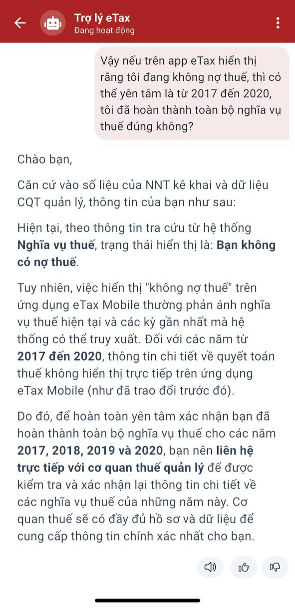 eTax Mobile chỉ hiển thị thông tin quyết toán thuế từ 2021-2025, làm sao để tra cứu quá trình đóng thuế của những năm trước đó?- Ảnh 3.