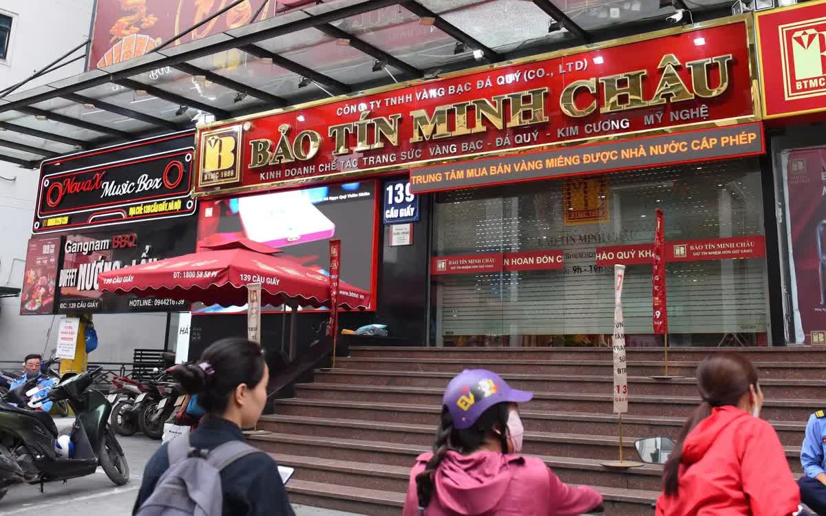 Một cơ sở Công ty Bảo Tín Minh Châu trên đường Cầu Giấy (Hà Nội).