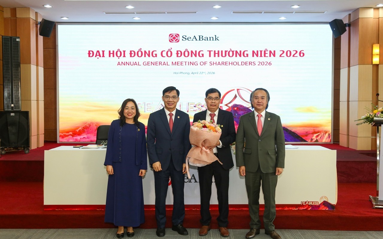Đại hội đồng cổ đông thường niên 2026: SeABank chốt trả cổ tức 20,5%, tăng vốn lên 34.688 tỷ đồng