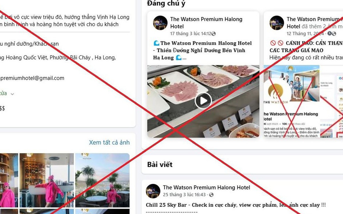 Cảnh giác fanpage giả mạo khách sạn, lừa chuyển tiền đặt cọc