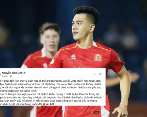 Tiến Linh lên tiếng xin lỗi