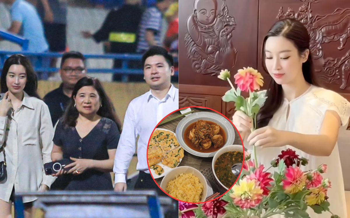 Cận cảnh mâm cơm chuẩn “vợ đảm” của Đỗ Mỹ Linh, hé lộ cuộc sống làm dâu hào môn nhà bầu Hiển