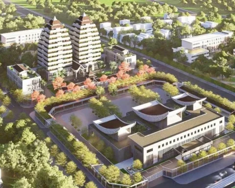Hiện trạng khu đất làm nhà tang lễ với 2 tòa tháp giữa trung tâm Hà Nội