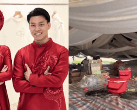Văn Thanh tái hiện dáng đứng lừng lững Thường Châu bên chị đẹp xuất thân “trâm anh thế phiệt”, lộ diện rạp cưới “khủng” ở quê