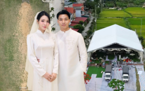 Văn Thanh dựng rạp cưới trên sân bóng, đèn lên lung linh “oách” nhất xóm chuẩn bị rước nàng tiểu thư về dinh