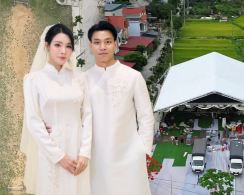 Văn Thanh dựng rạp cưới trên sân bóng, đèn lên lung linh “oách” nhất xóm chuẩn bị rước nàng tiểu thư về dinh