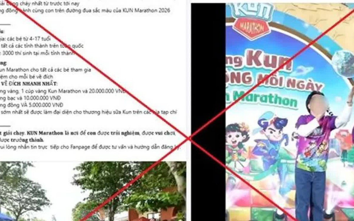 Cảnh báo lừa đảo giả mạo tổ chức giải chạy cho trẻ em