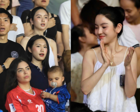 Doãn Hải My sánh đôi với Văn Hậu trên khán đài Hàng Đẫy, Chu Thanh Huyền visual trắng phát sáng bên cạnh
