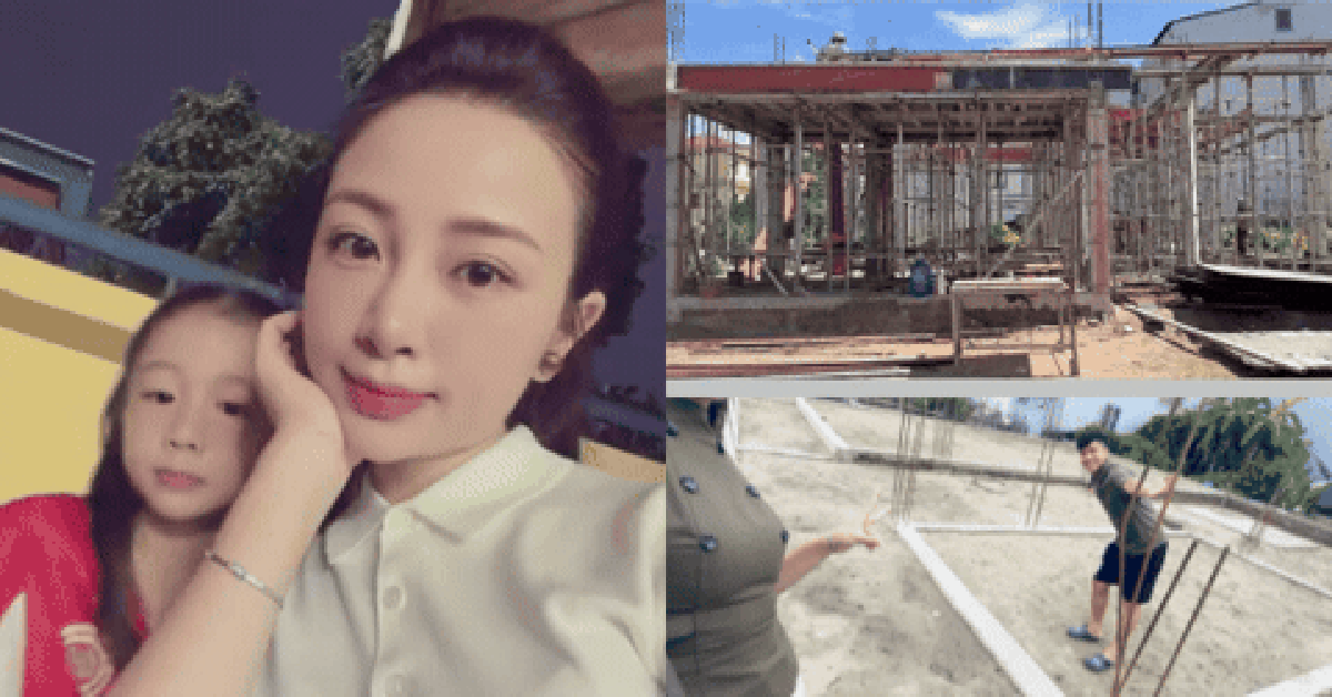 Cô chủ tiệm hoa xinh đẹp ôm con ra sân mừng vô địch cùng Văn Đức, gây choáng khi khoe biệt thự 500m² đang xây dựng