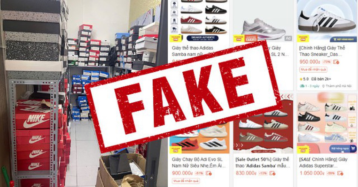 Giày “rep 1:1”, “like auth”, “hàng dư xưởng”… trên sàn TMĐT: Nói thẳng là fake!