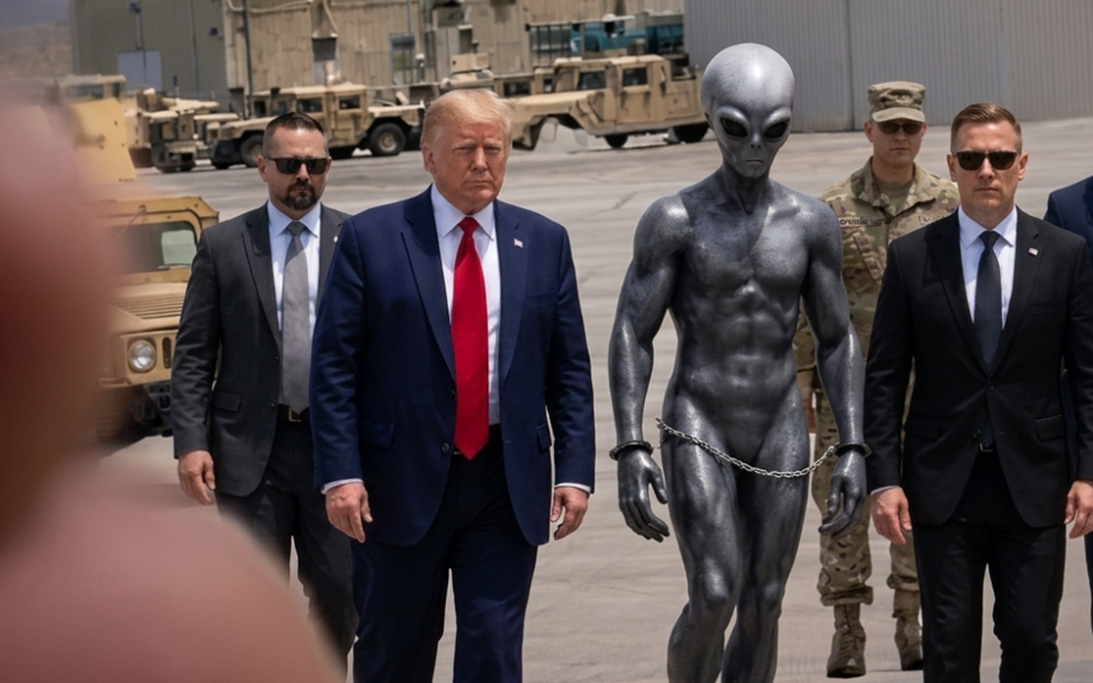 Donald Trump đăng ảnh lên bắt giữ người ngoài hành tinh