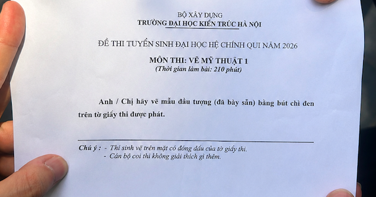 “Lộ” đề thi năng khiếu 2026 của Đại học Kiến trúc Hà Nội: Đề “cho chép” nhưng năm nào cũng đầy người trượt