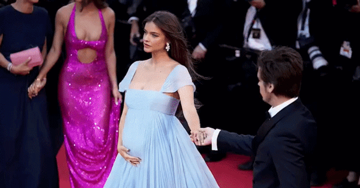Đây chính là bà bầu đẹp nhất Cannes, đến mức được sánh với thiên thần
