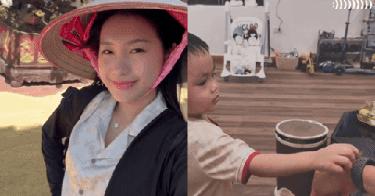 Về quê chồng phơi thóc, Doãn Hải My gây tranh cãi vì makeup điệu đà, giãy nảy vì một con cào cào