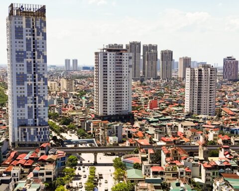Nút giao phía Tây Hà Nội sắp xây cầu vượt hơn 821 tỷ đồng nhìn từ trên cao