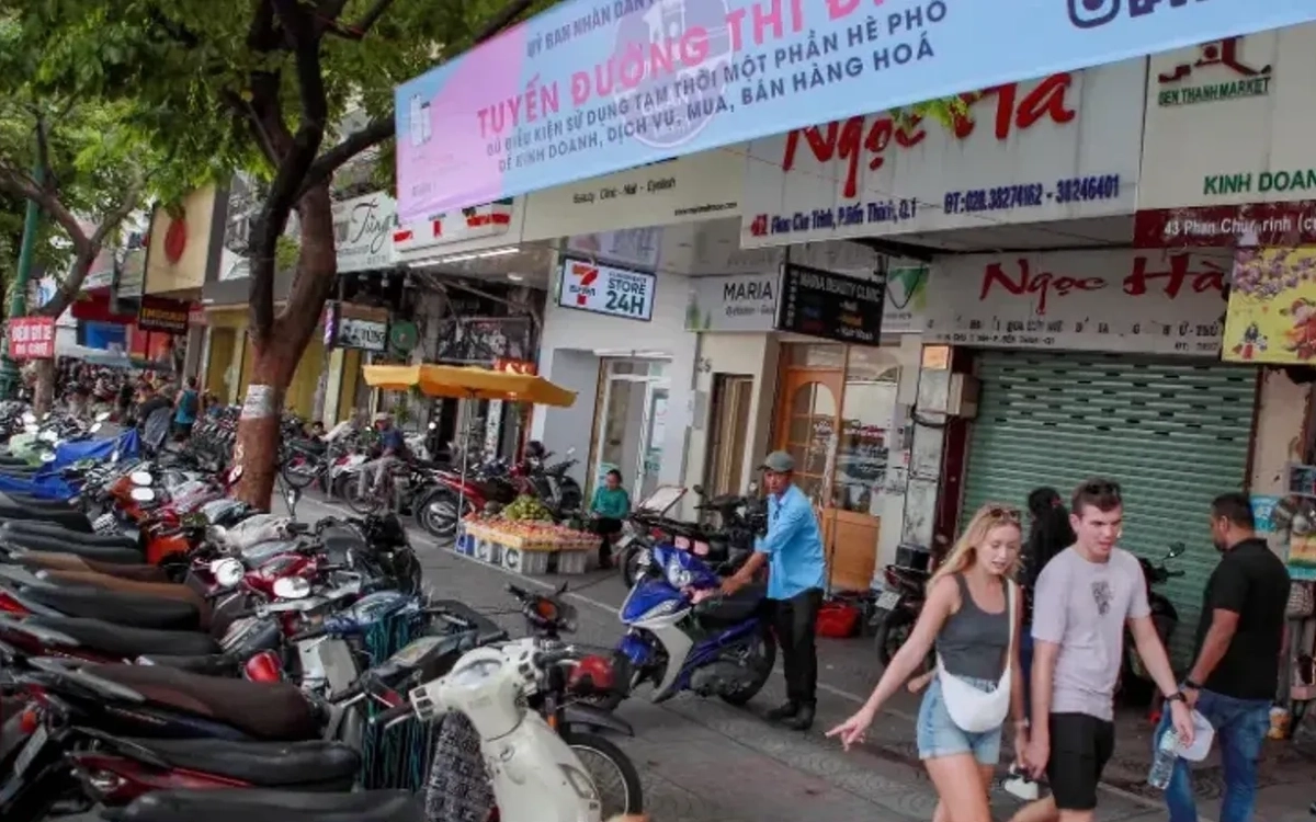 TP Hồ Chí Minh sẽ thí điểm phần mềm quản lý, thu phí sử dụng lòng đường, vỉa hè