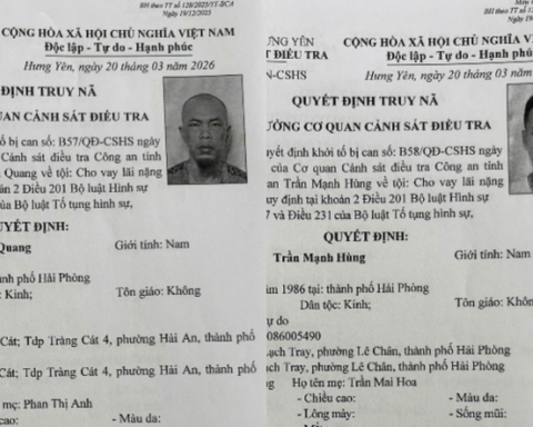 Ai thấy Nguyễn Văn Quang và Trần Mạnh Hùng ở đâu, liên hệ ngay số điện thoại 0949.222.823